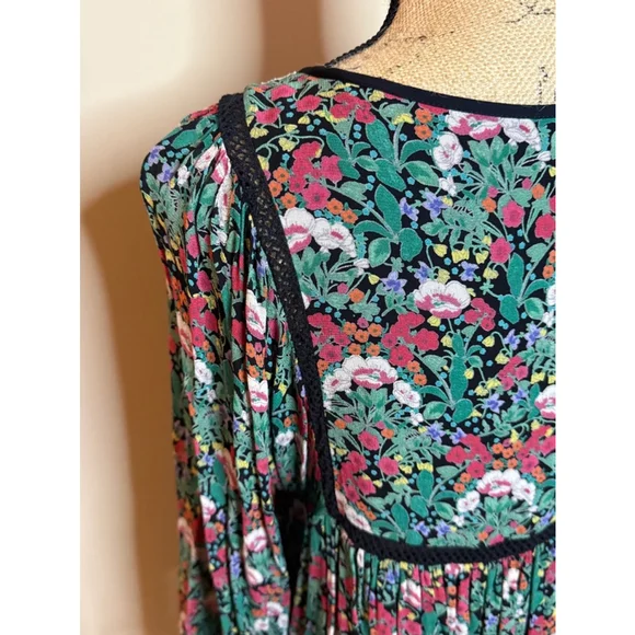 Anthropologie Floreat Ottava Peasant Dress Boho embroidered size S - Picture 7 of 8